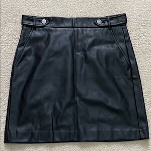 Black Faux-Leather Skirt